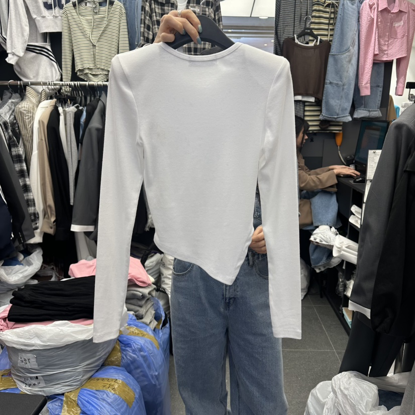 A-DEL韓國代購女裝新款熱賣時尚職業推薦26春夏人氣長袖T恤A-DEL長袖T恤
