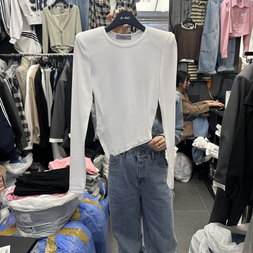 A-DEL韓國代購女裝新款熱賣時尚職業推薦26春夏人氣長袖T恤A-DEL長袖T恤圖色1