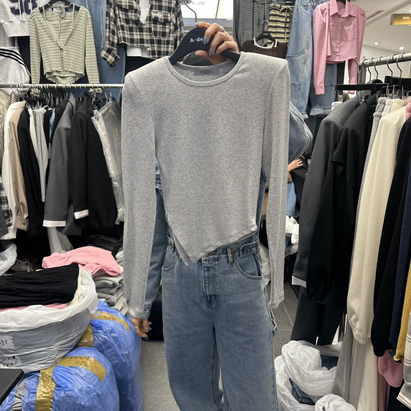 A-DEL韓國代購女裝新款熱賣時尚職業推薦26春夏人氣長袖T恤A-DEL長袖T恤圖色2