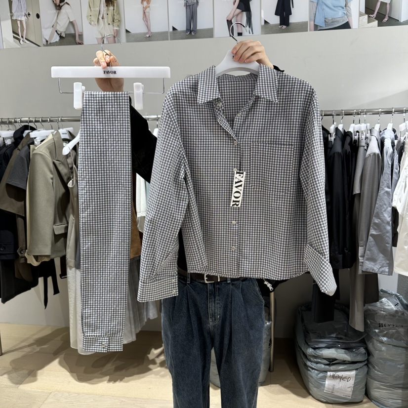 FAVOR-P韓國代購女士新款職業26春夏人氣時尚套裝兩件套FAVOR-P套裝圖色1