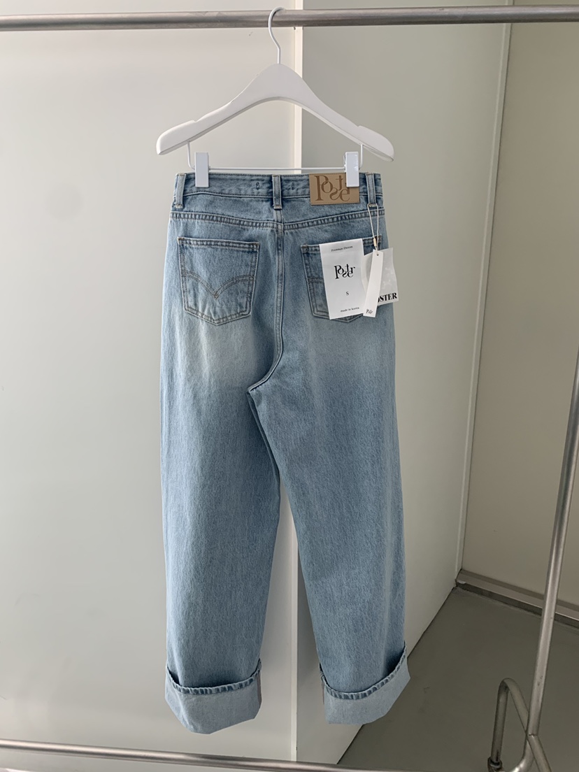 SHOP POSTER韓國代購女士新品時尚職業26春夏人氣牛仔褲SHOP_POSTER牛仔褲