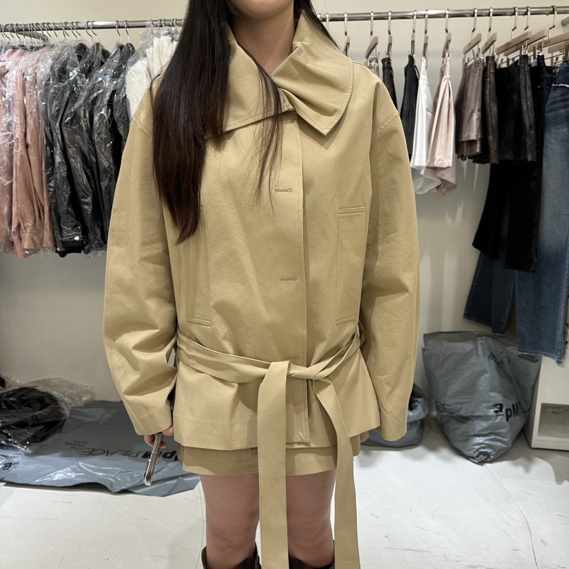 BES韓國代購女士新款人氣休閑熱賣職業推薦26春夏夾克含腰帶BES SEOUL夾克圖色1