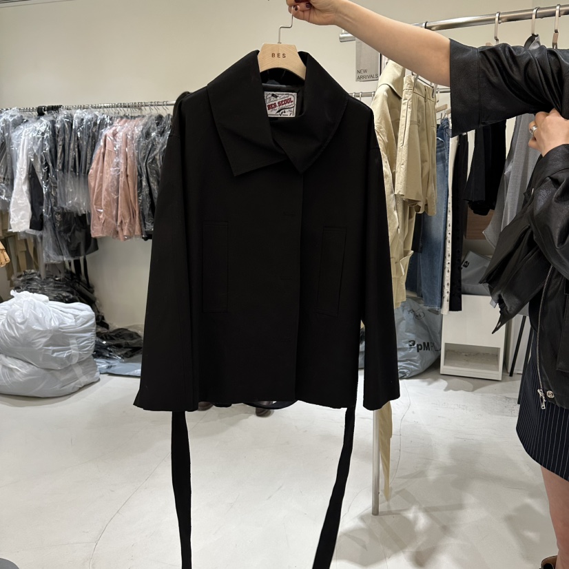 BES韓國代購女士新款人氣休閑熱賣職業推薦26春夏夾克含腰帶BES SEOUL夾克圖色2