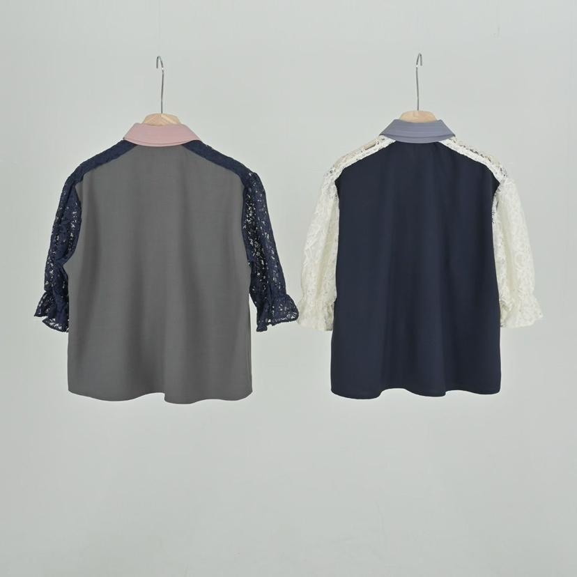 RUMBA韓國代購女士新品熱賣時尚人氣職業推薦26春夏襯衫蕾絲衫RUMBA襯衫/蕾絲衫