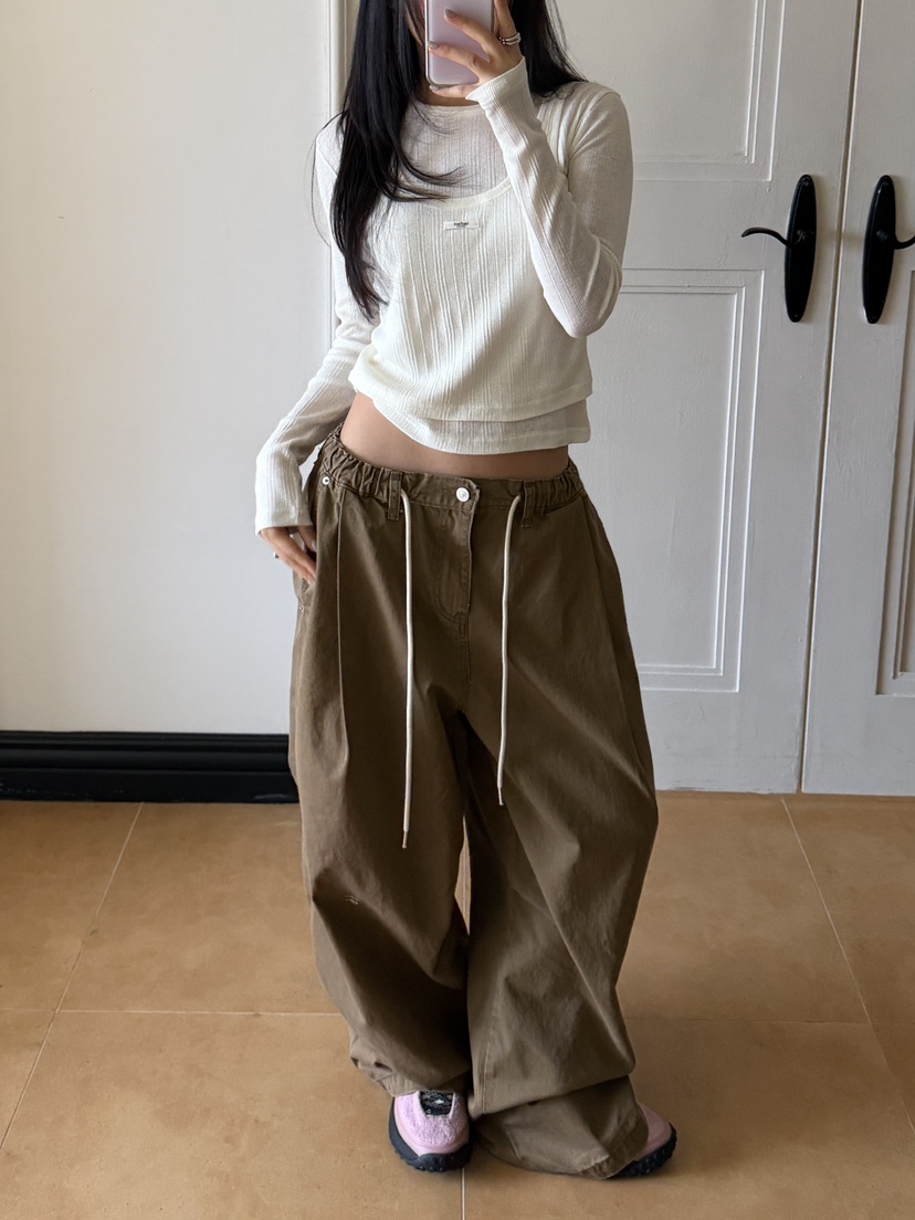 I MFACT韓國東大門代購女士新款熱賣人氣職業休閑褲褶皺I MFACT休閑褲