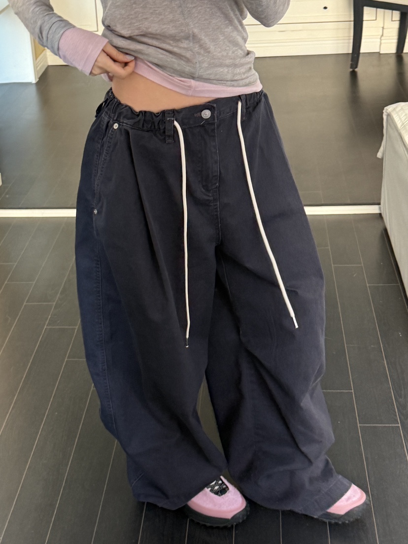 I MFACT韓國東大門代購女士新款熱賣人氣職業休閑褲褶皺I MFACT休閑褲圖色2