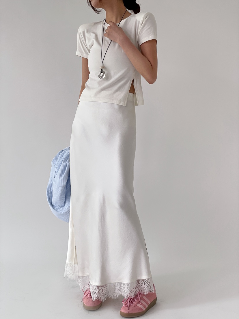 BOUND.A韓國代購女裝新款熱賣職業休閑時尚人氣長裙緞面BOUND.A長裙圖色1