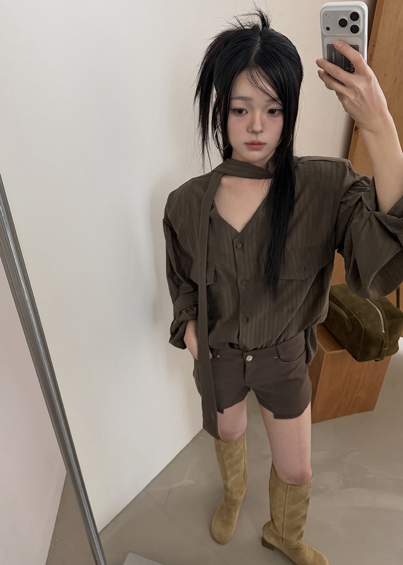 AMOOD韓國東大門代購女士新款熱賣推薦時尚職業襯衫蕾絲衫AMOOD襯衫/蕾絲衫