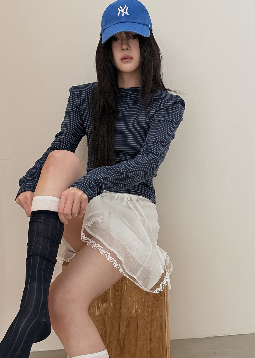 AMOOD韓國代購女士新品人氣職業26春夏推薦熱賣長袖T恤船領AMOOD長袖T恤