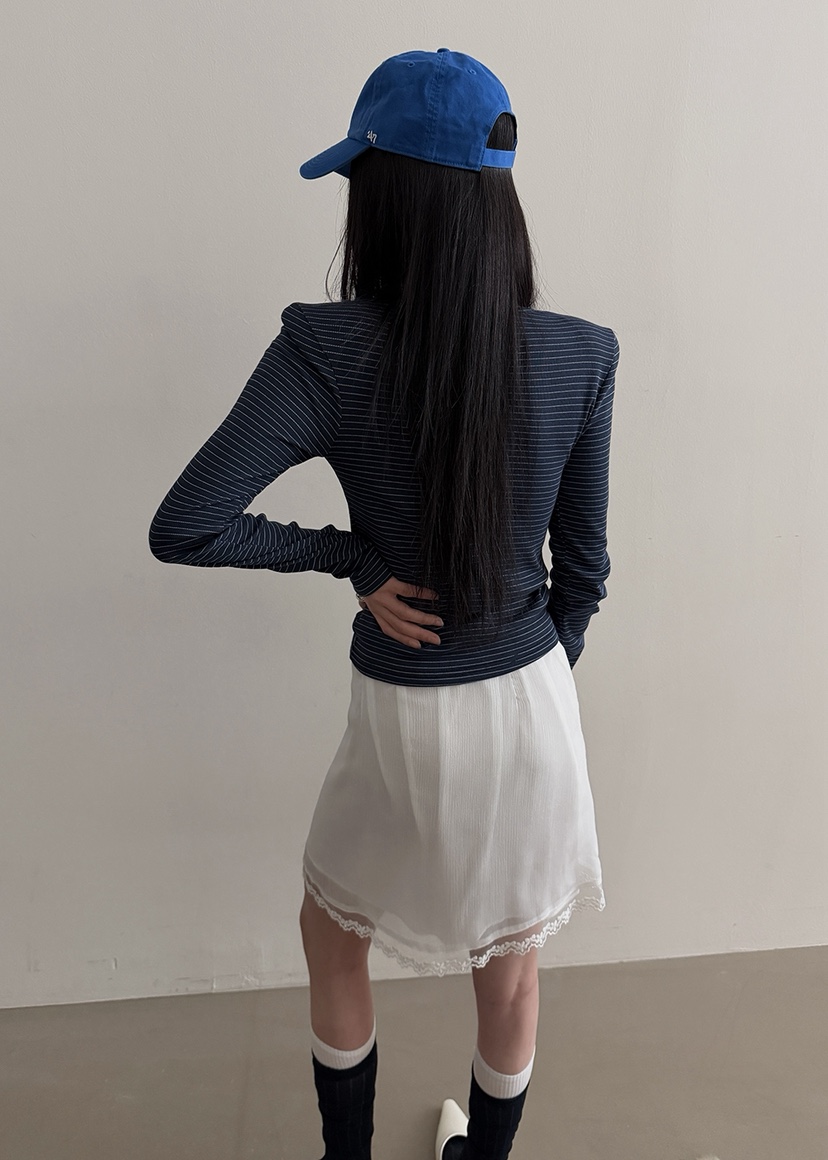 AMOOD韓國代購女士新品人氣職業26春夏推薦熱賣長袖T恤船領AMOOD長袖T恤