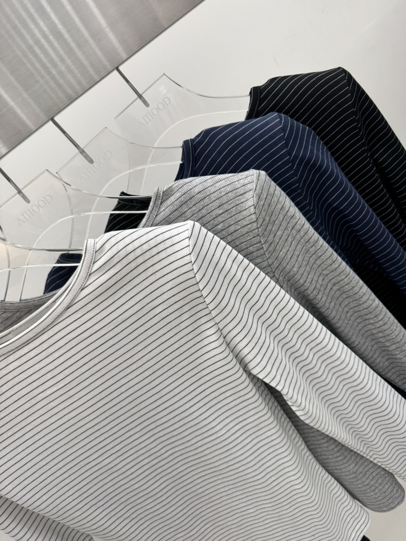 AMOOD韓國代購女士新品人氣職業26春夏推薦熱賣長袖T恤船領AMOOD長袖T恤