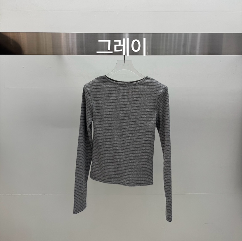 AMOOD韓國代購女士新品人氣職業26春夏推薦熱賣長袖T恤船領AMOOD長袖T恤圖色2