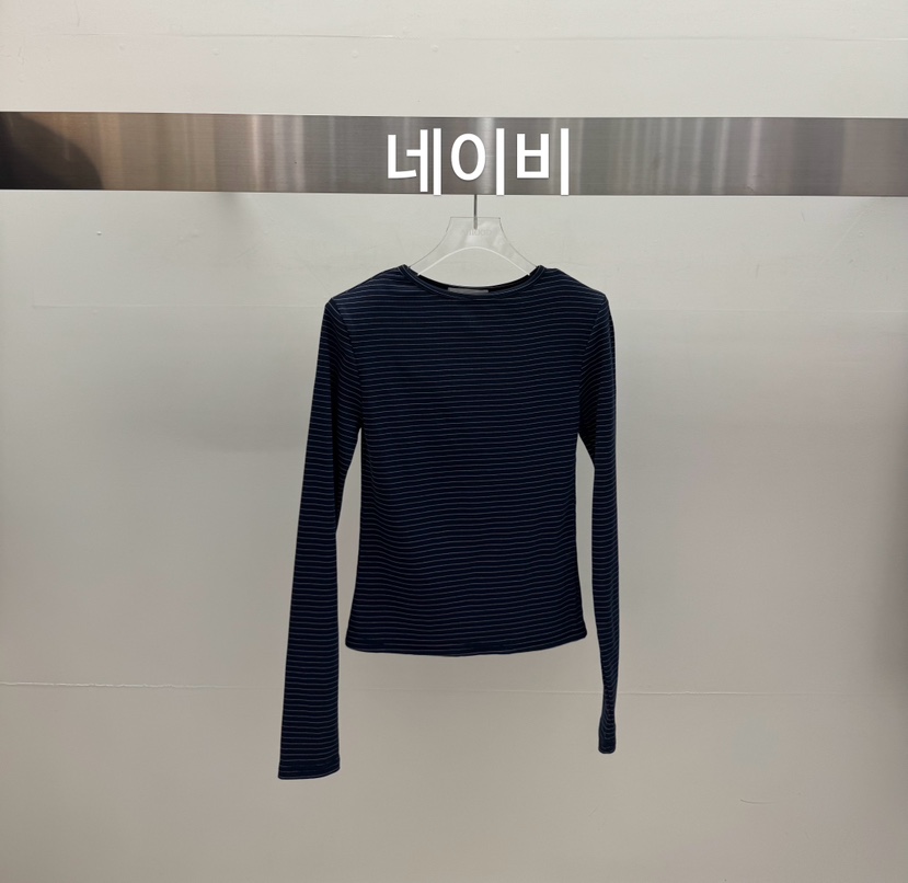 AMOOD韓國代購女士新品人氣職業26春夏推薦熱賣長袖T恤船領AMOOD長袖T恤圖色3