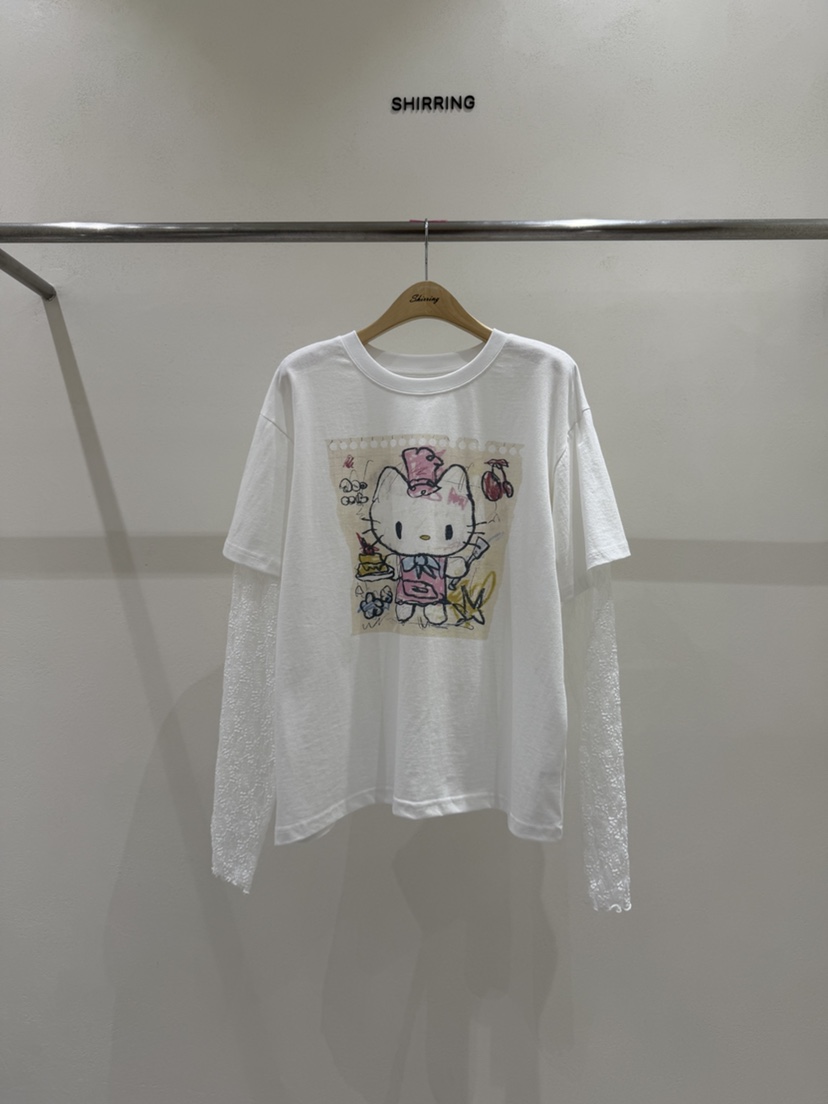 SHIRRING韓國代購女士新款熱賣休閑推薦人氣長袖T恤假兩件SHIRRING長袖T恤圖色1