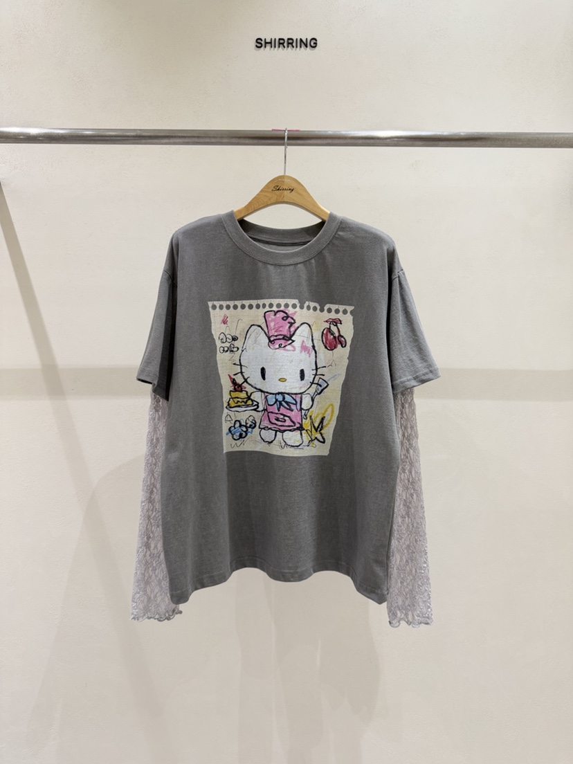 SHIRRING韓國代購女士新款熱賣休閑推薦人氣長袖T恤假兩件SHIRRING長袖T恤圖色3