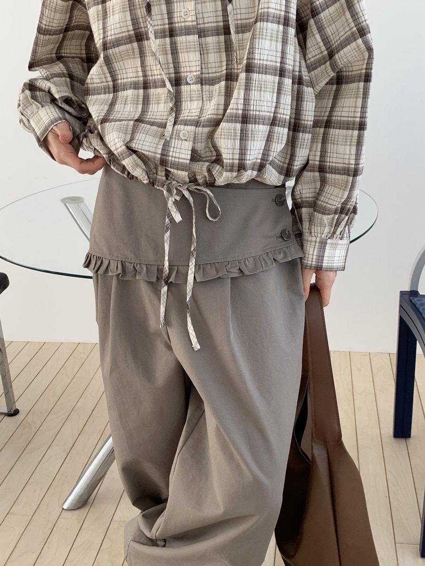 BOUND.A韓國東大門代購女士新款推薦休閑26春夏職業休閑褲BOUND.A休閑褲