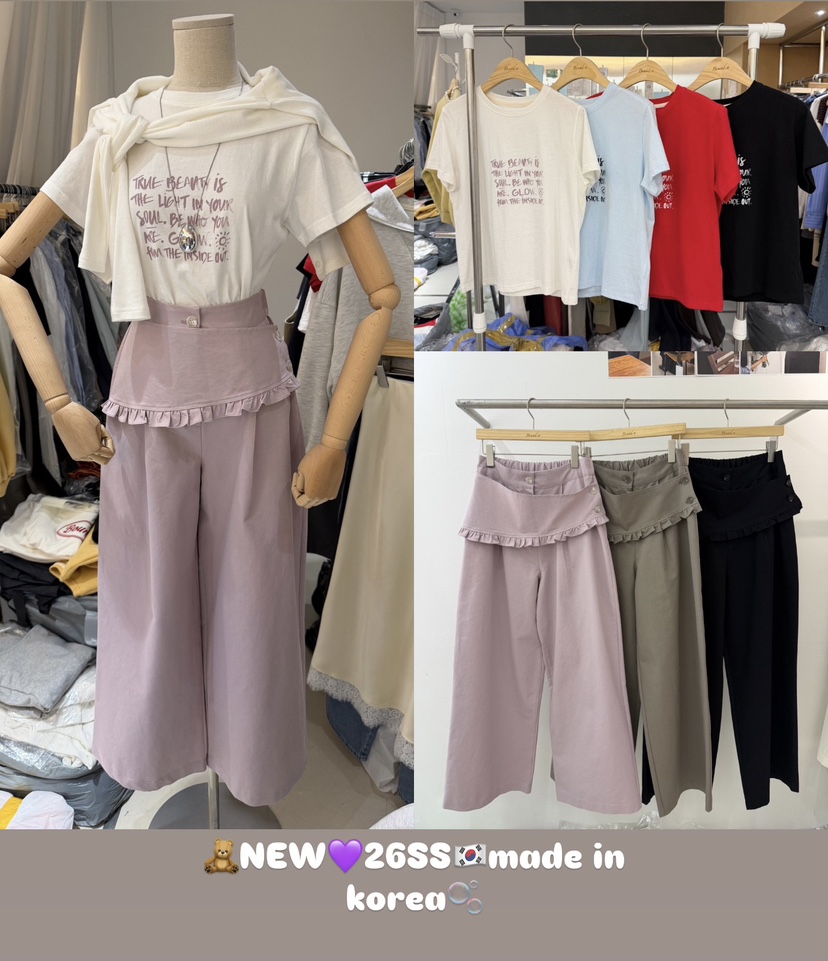 BOUND.A韓國東大門代購女士新款推薦休閑26春夏職業休閑褲BOUND.A休閑褲