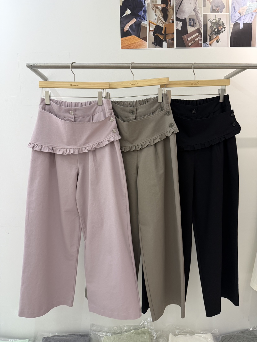BOUND.A韓國東大門代購女士新款推薦休閑26春夏職業休閑褲BOUND.A休閑褲圖色3左三色