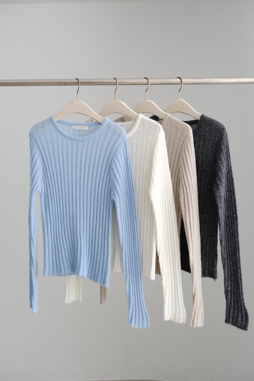 SORBET/FLAT WHITE韓國直郵實拍女裝新款時尚熱賣針織衫SORBET/FLAT WHITE針織衫