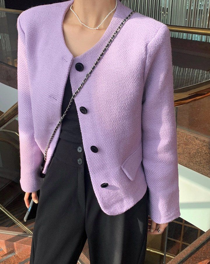 FEMME韓國東大門代購女裝新品熱賣時尚人氣休閑26春夏夾克FEMME夾克