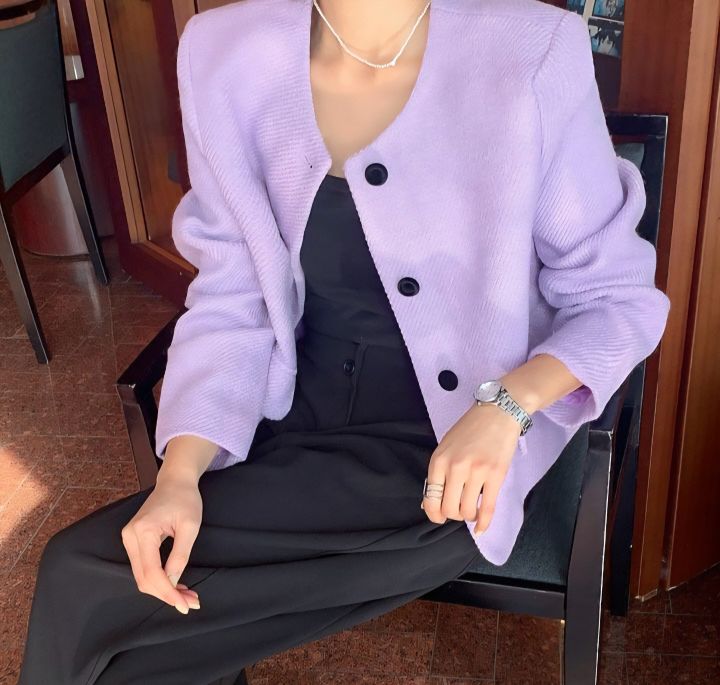 FEMME韓國東大門代購女裝新品熱賣時尚人氣休閑26春夏夾克FEMME夾克圖色1