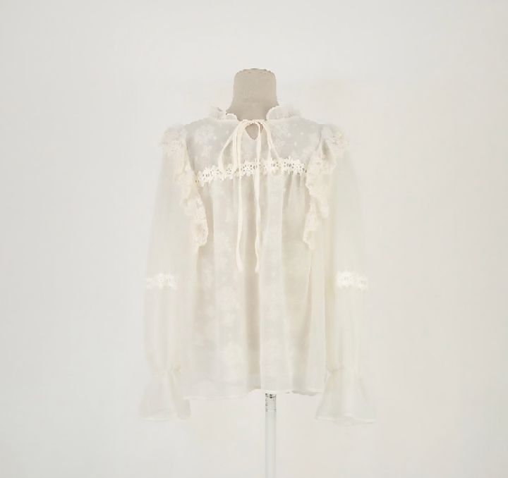 FEMME韓國東大門直郵女裝新品休閑熱賣推薦時尚襯衫蕾絲衫FEMME襯衫/蕾絲衫