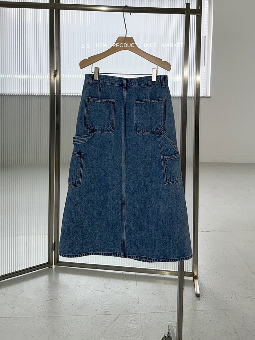 JADEMARKET韓國代購女士新品26春夏休閑人氣時尚職業長裙JADE MARKET長裙