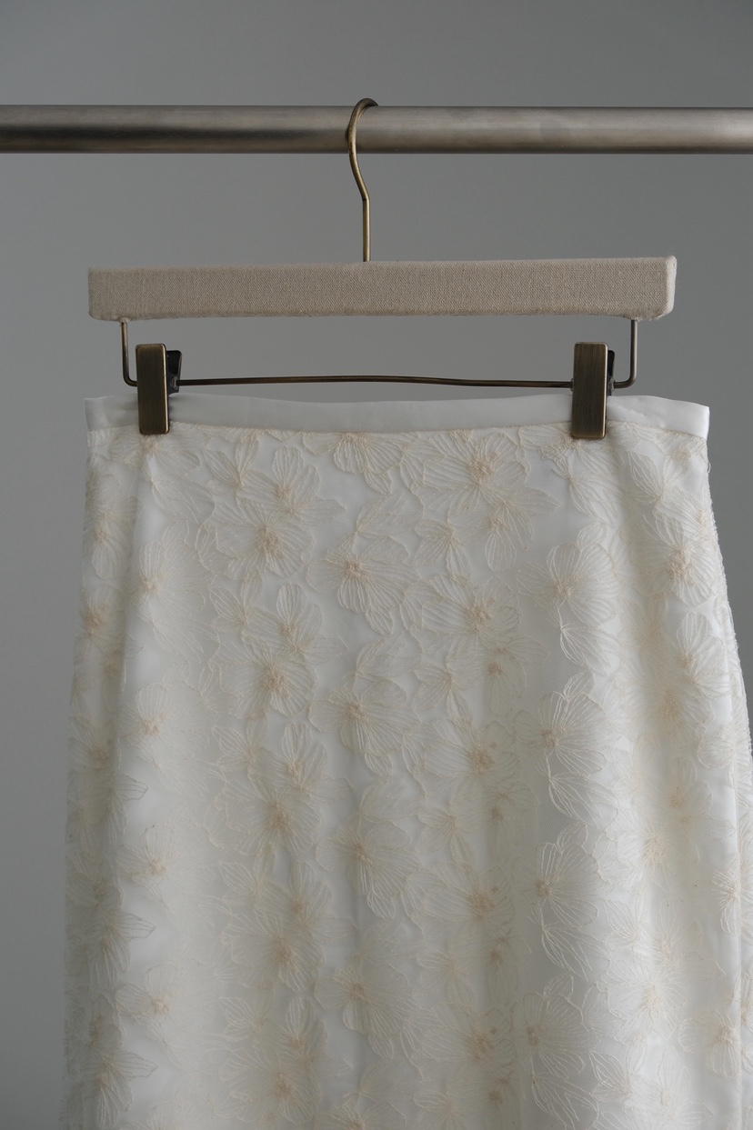 SORBET/FLAT WHITE韓國東大門代購女士新款休閑長裙蕾絲SORBET/FLAT WHITE長裙