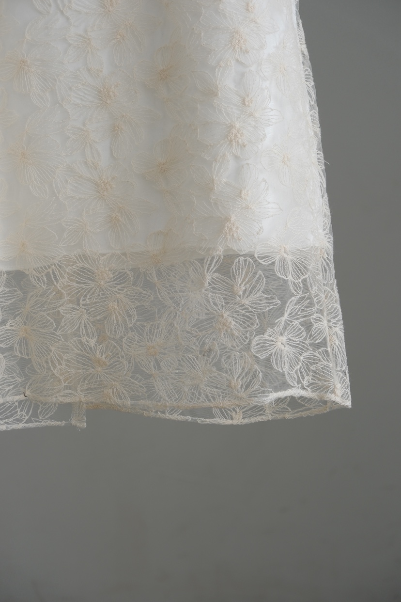 SORBET/FLAT WHITE韓國東大門代購女士新款休閑長裙蕾絲SORBET/FLAT WHITE長裙