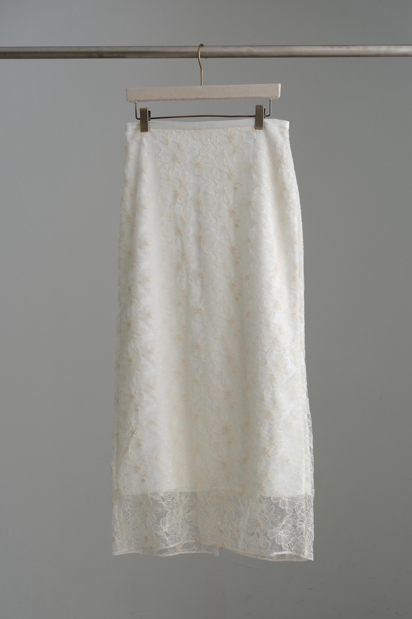 SORBET/FLAT WHITE韓國東大門代購女士新款休閑長裙蕾絲SORBET/FLAT WHITE長裙圖色1