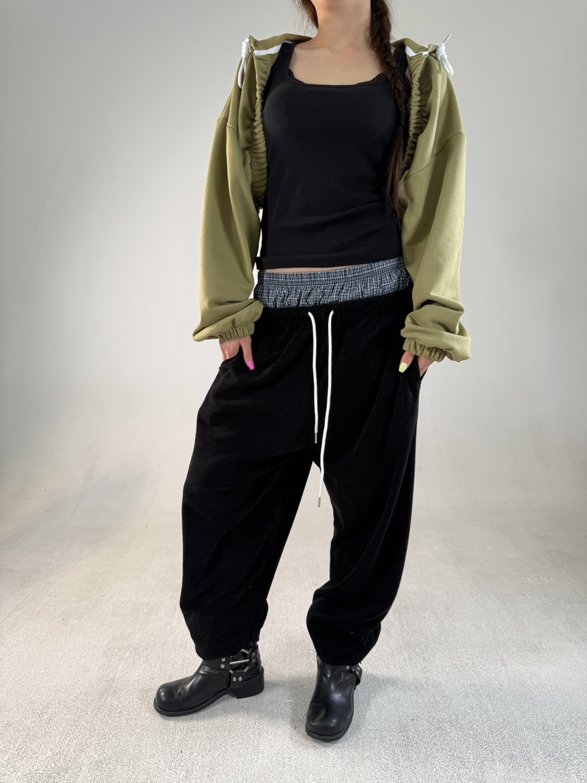 SHIRRING韓國直郵實拍女裝新款人氣職業休閑推薦時尚休閑褲SHIRRING休閑褲