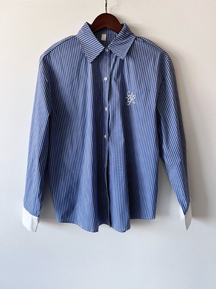 FEMME韓國代購女裝新品推薦休閑職業26春夏襯衫蕾絲衫刺繡條紋FEMME襯衫/蕾絲衫圖色2