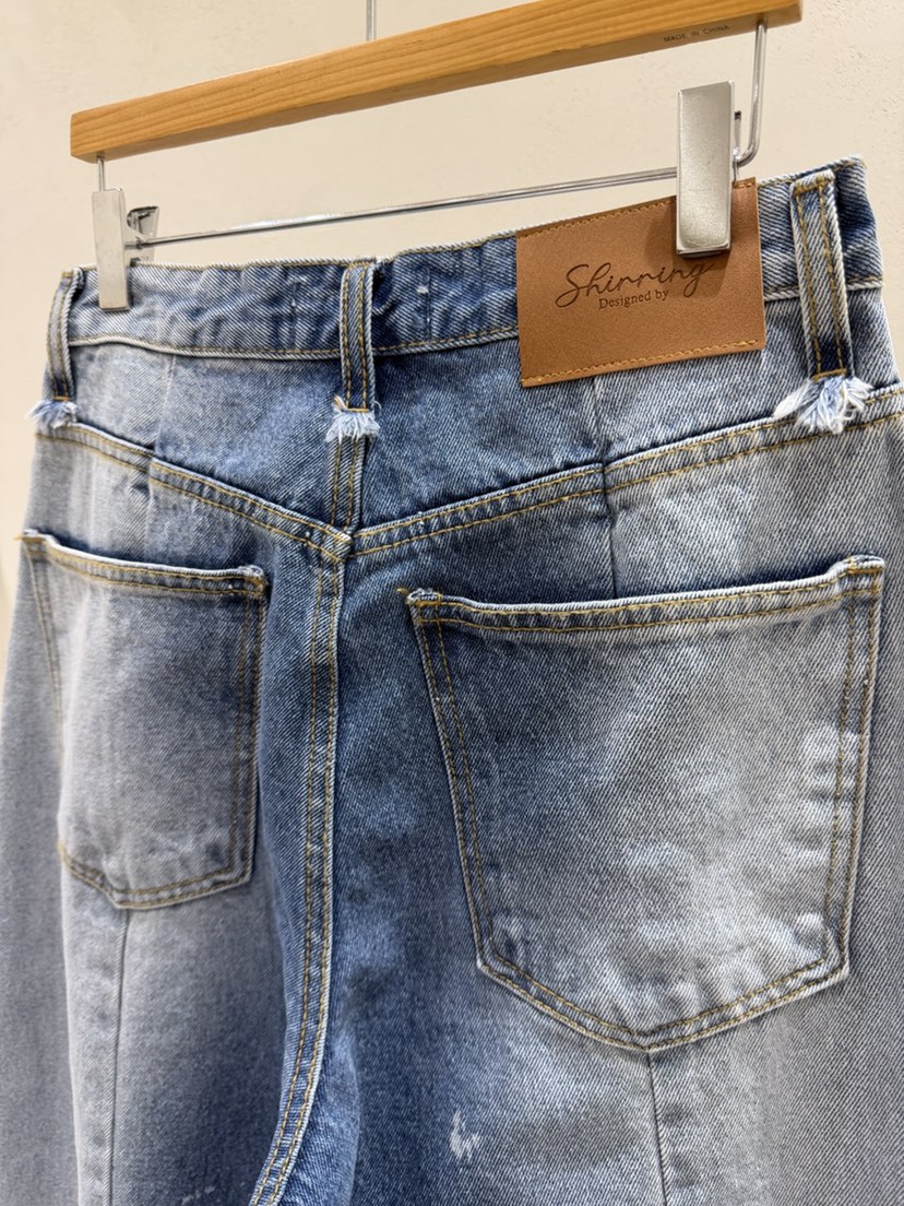SHIRRING韓國東大門直郵女士新品休閑時尚熱賣推薦牛仔褲SHIRRING牛仔褲
