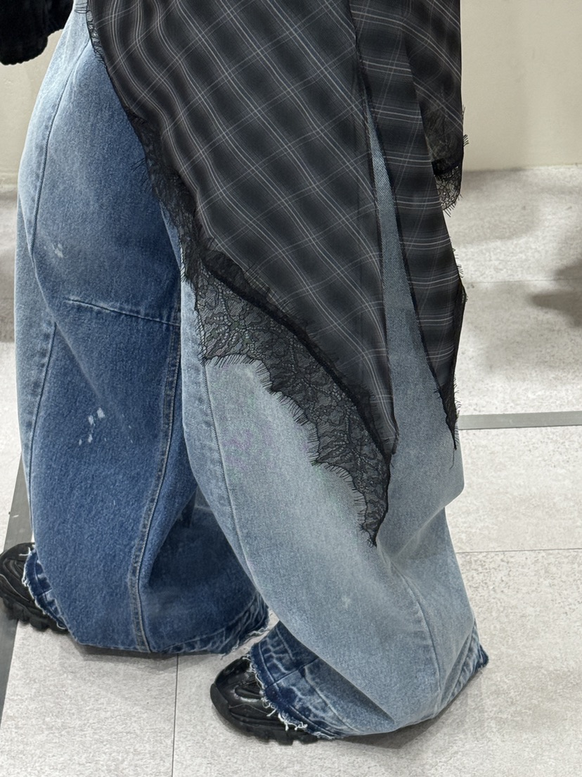 SHIRRING韓國東大門直郵女士新品休閑時尚熱賣推薦牛仔褲SHIRRING牛仔褲