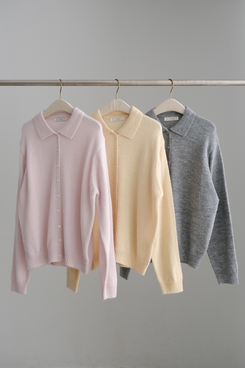 SORBET/FLAT WHITE韓國代購女裝新款人氣推薦針織衫開衫SORBET/FLAT WHITE針織衫