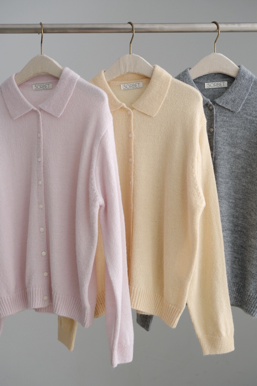 SORBET/FLAT WHITE韓國代購女裝新款人氣推薦針織衫開衫SORBET/FLAT WHITE針織衫