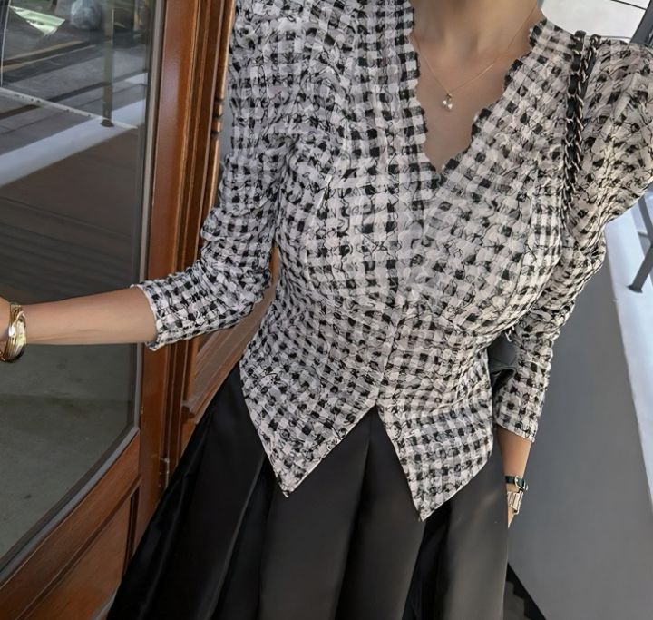 FEMME韓國東大門直郵女士新款職業推薦人氣時尚襯衫蕾絲衫FEMME襯衫/蕾絲衫圖色2