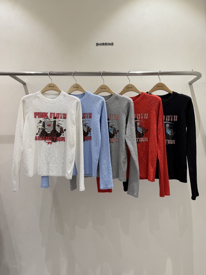 SHIRRING韓國直郵實拍女士新品推薦人氣休閑職業時尚長袖T恤SHIRRING長袖T恤