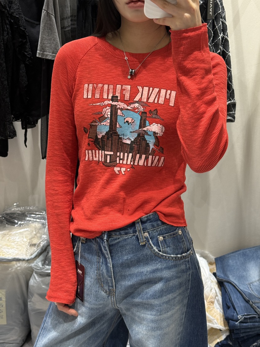 SHIRRING韓國直郵實拍女士新品推薦人氣休閑職業時尚長袖T恤SHIRRING長袖T恤