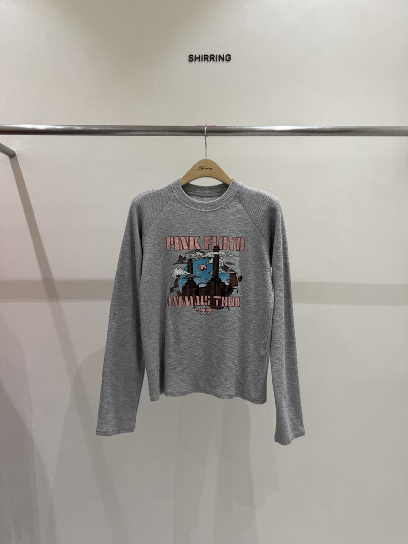 SHIRRING韓國直郵實拍女士新品推薦人氣休閑職業時尚長袖T恤SHIRRING長袖T恤圖色2