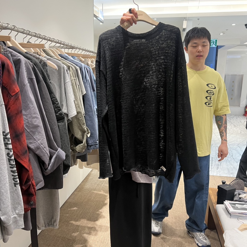 SELF SERVICE韓國代購女士新品時尚人氣26春夏熱賣長袖T恤SELF SERVICE長袖T恤圖色2