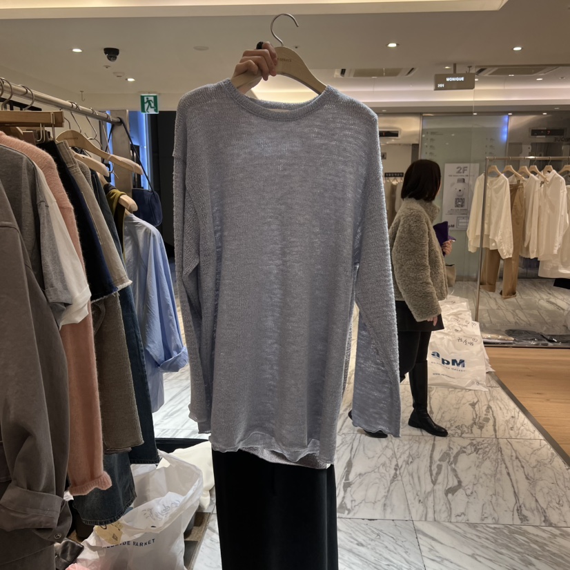 SELF SERVICE韓國代購女士新品時尚人氣26春夏熱賣長袖T恤SELF SERVICE長袖T恤圖色3