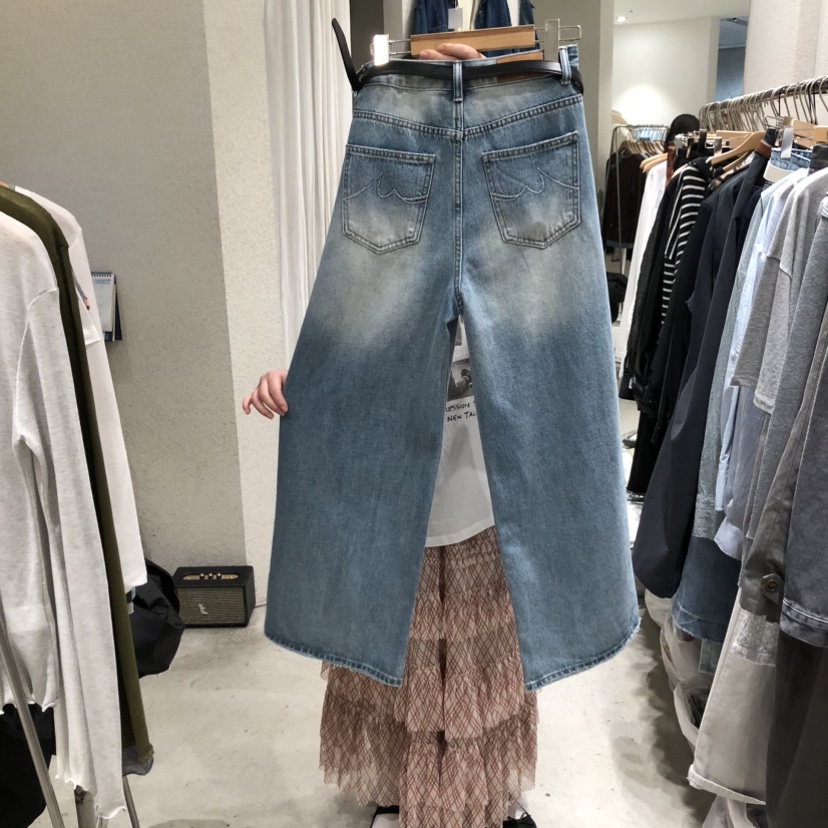 SSEMIENNE韓國東大門代購女士新款休閑人氣牛仔褲不含腰帶SSENIQUE牛仔褲