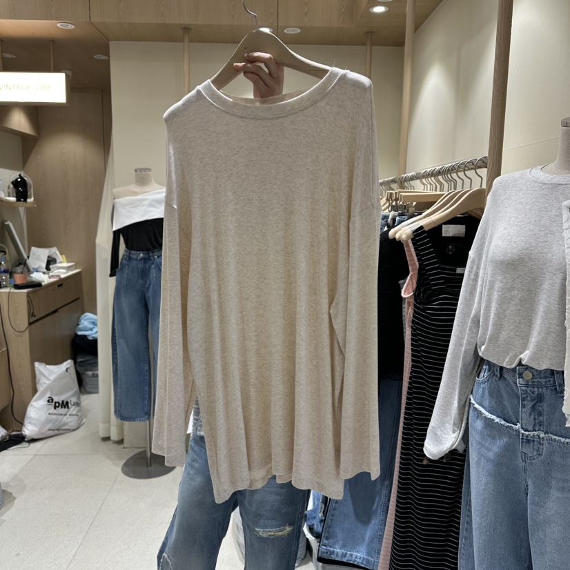 VINTAGE VIBE韓國直郵女士新品熱賣推薦人氣26春夏長袖T恤VINTAGE VIBE長袖T恤圖色2