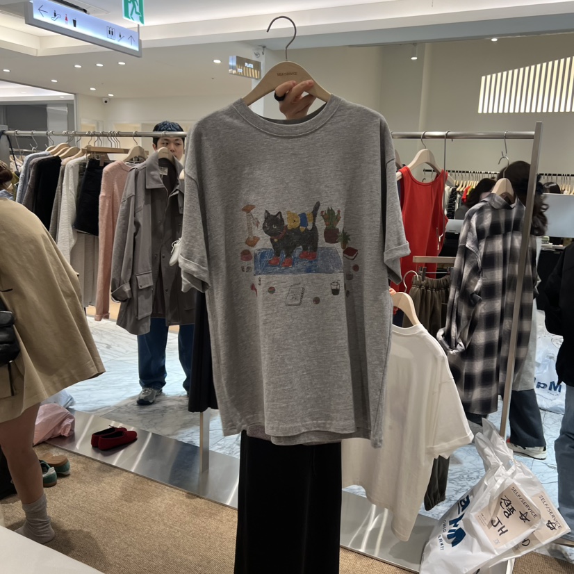 SELF SERVICE韓國直郵女裝新品時尚26春夏職業推薦人氣T恤SELF SERVICET恤圖色1