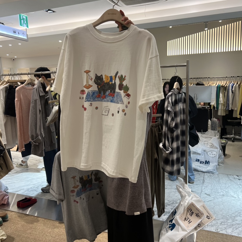 SELF SERVICE韓國直郵女裝新品時尚26春夏職業推薦人氣T恤SELF SERVICET恤圖色2