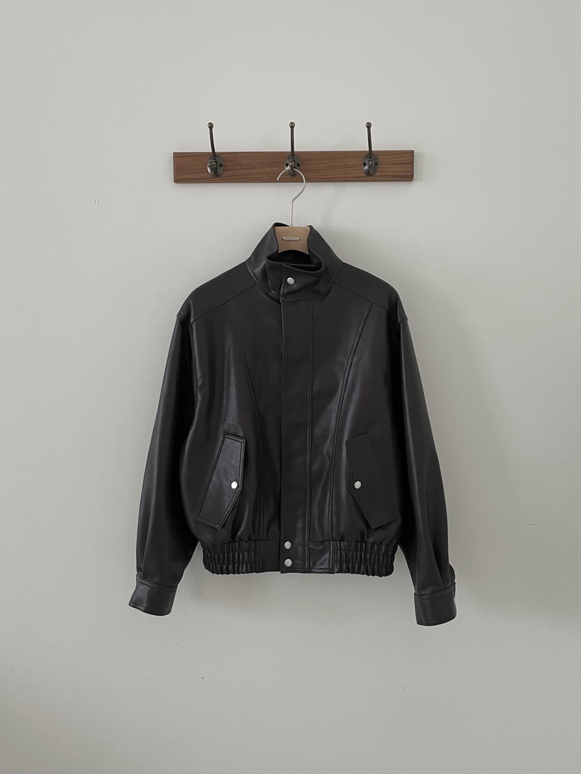 3 ANOTHER韓國代購女士新品休閑時尚人氣推薦夾克皮革鏤空3 ANOTHER夾克圖色1棕色