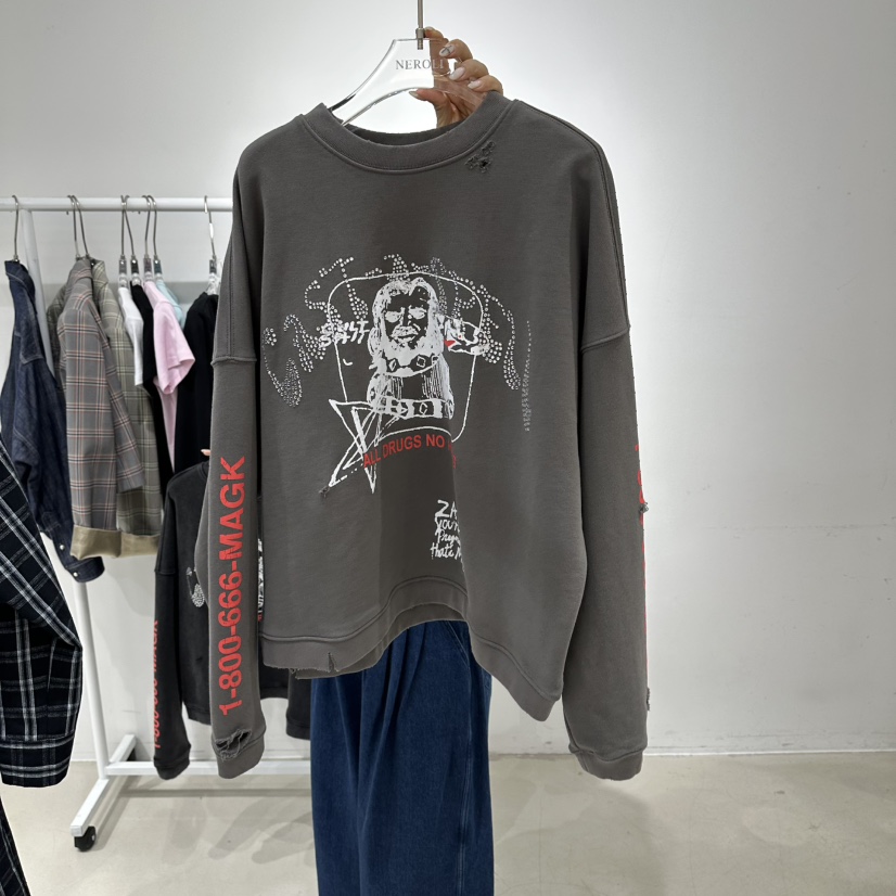 NEROLI 36韓國直郵女士新品職業人氣26春夏推薦衛衣復古NEROLI 36衛衣圖色1