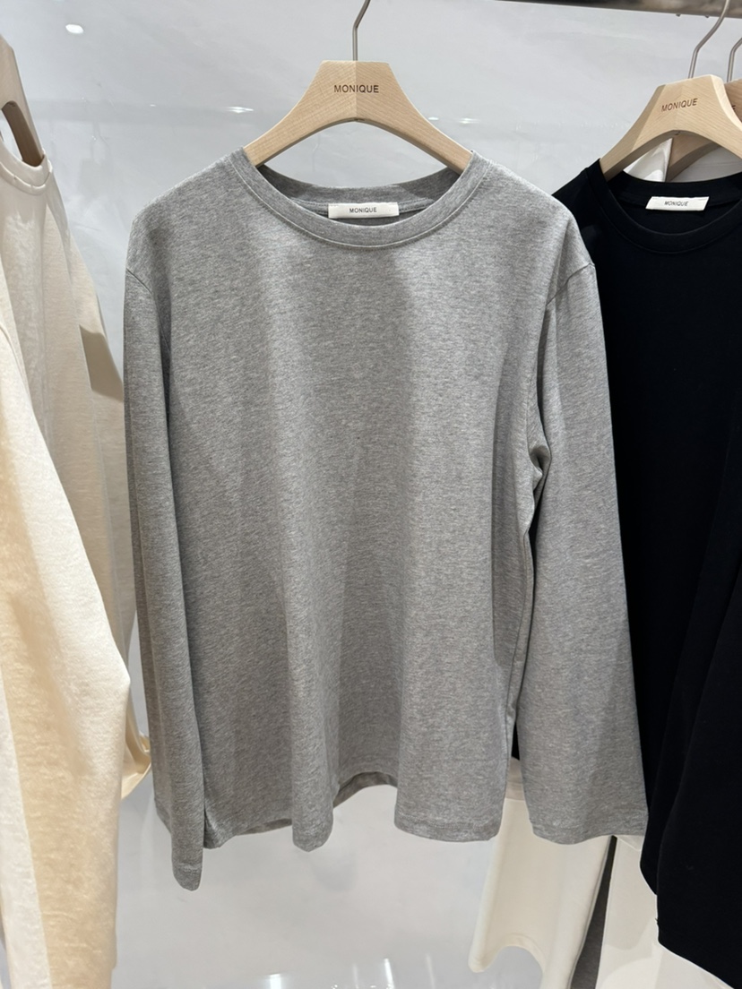 MONIQUE韓國東大門直郵女士新款休閑推薦26春夏長袖T恤棉MONIQUE長袖T恤圖色3