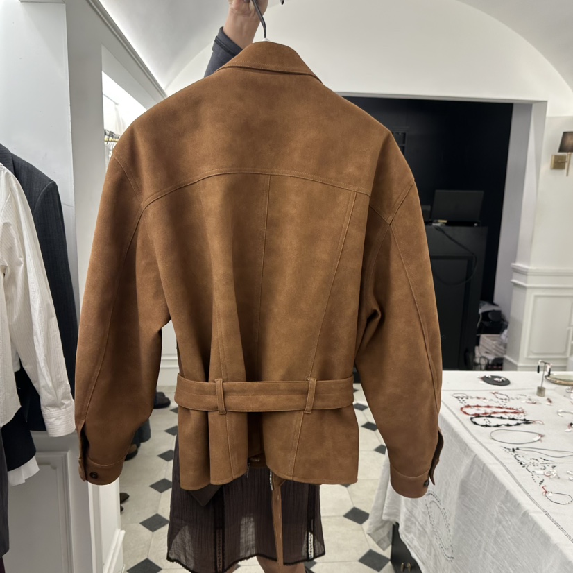 ETER韓國直郵實拍女裝新款休閑職業人氣26春夏夾克含腰帶皮革eter/VERSO夾克